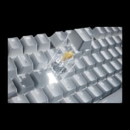 Teclado Razer Pro Type Ultra Inalámbrico Mecánico Razer Amarillo LED Blanco, detalle: switch mecánico amarillo con carcasa
