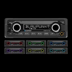 Autoradio Blaupunkt Durban 424 DAB Heavy Duty 24V 1 DIN Bluetooth 5.0, face avant: écran LED et 6 options de couleur
