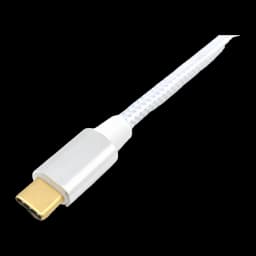 Cabo USB Equip 128355 USB-C 3.2 Gen 2 Macho/Macho 0,5m 100W PD, detalhe: conector USB-C dourado com carcaça metálica