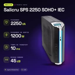 SAI UPS Salicru SPS 2250 SOHO+ IEC Linha Interativa 2250VA Preto - características