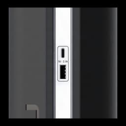 SAI UPS Salicru SPS 2250 SOHO+ IEC Linha Interativa 2250VA Preto, detalhe: portas USB-A e USB-C 5V 2.1A na faixa frontal