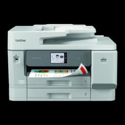 Impresora Brother MFC-J6975DW A3 Multifunción Inyección de Tinta Color, vista frontal: pantalla táctil, ADF superior y dos