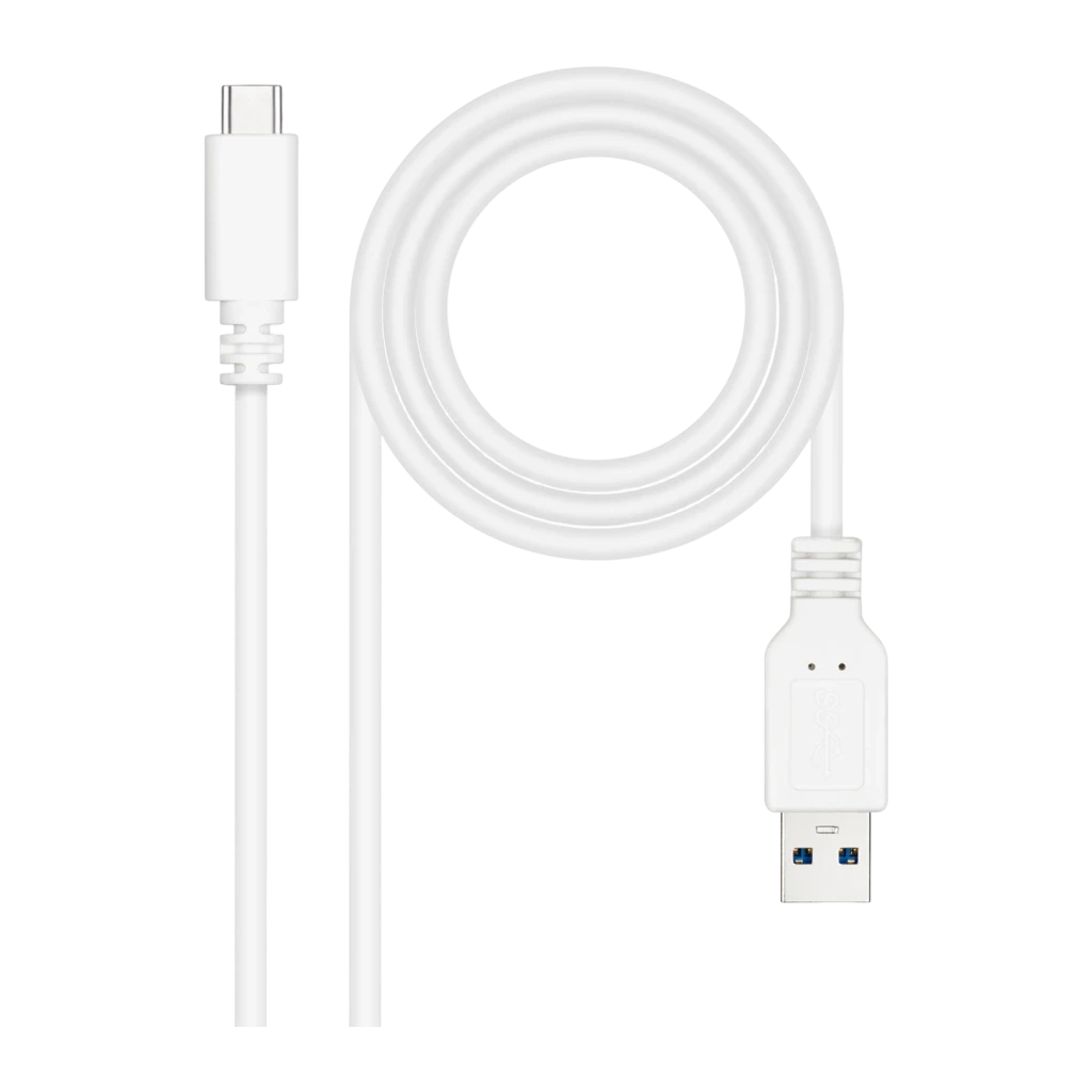 Cable Nanocable USB 3.1 Gen2 USB-C/M a USB-A/M 0,5m 3A Blanco