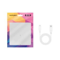 Câble Nanocable USB 3.1 Gen2 USB-C/M vers USB-A/M 0,5 m 3A Blanc, contenu de la boîte: emballage Nanocable et câble blanc