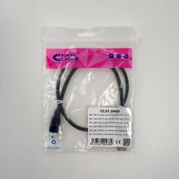 Câble Nanocable USB 2.0 Type A Mâle vers Mini USB 5 broches Mâle 0,5 m Noir, contenu de la boîte: câble enroulé en sachet