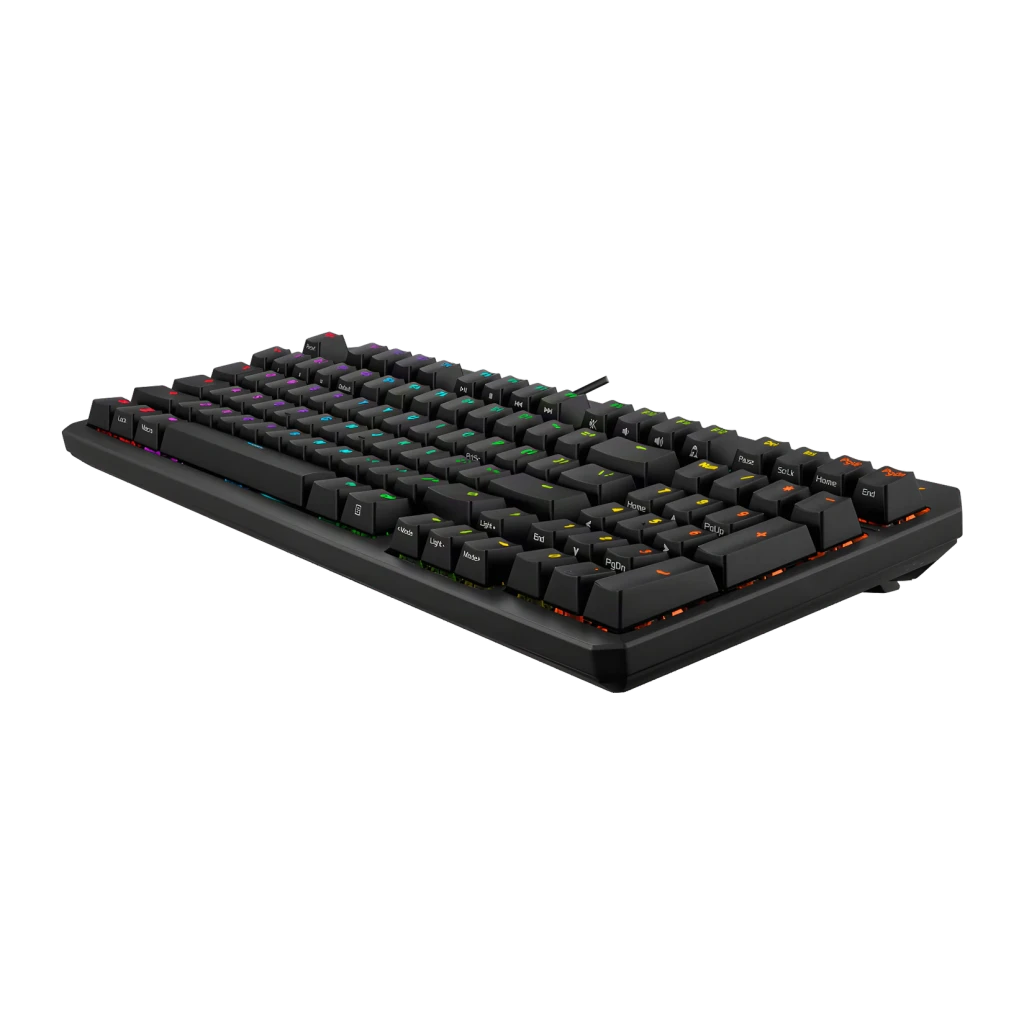 Clavier ASUS TUF Gaming K3 Gen II Switch Optomécanique RGB 96% QWERTY Noir, détail: vue latérale en perspective