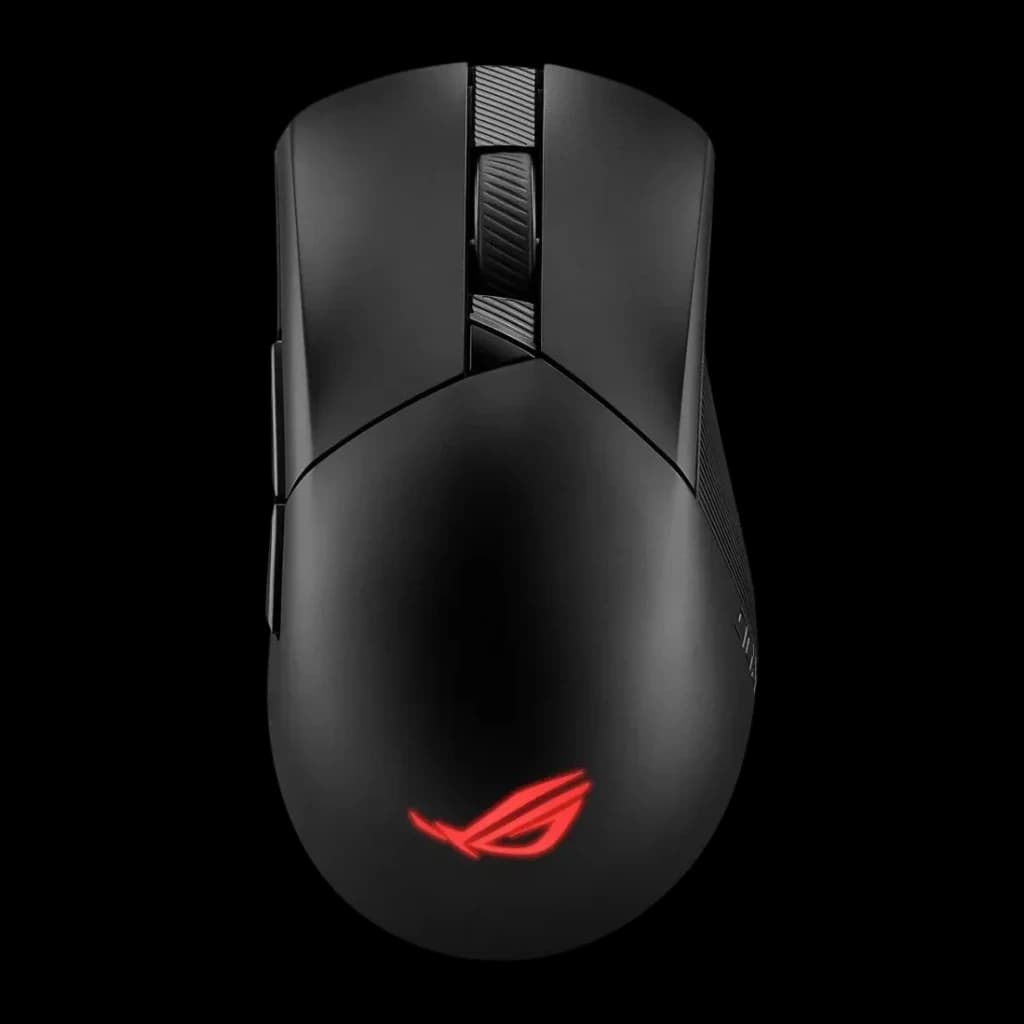 Ratón Gaming ASUS ROG Gladius III Wireless AimPoint Inalámbrico 36000 DPI Negro, detalle: vista superior con logo ROG