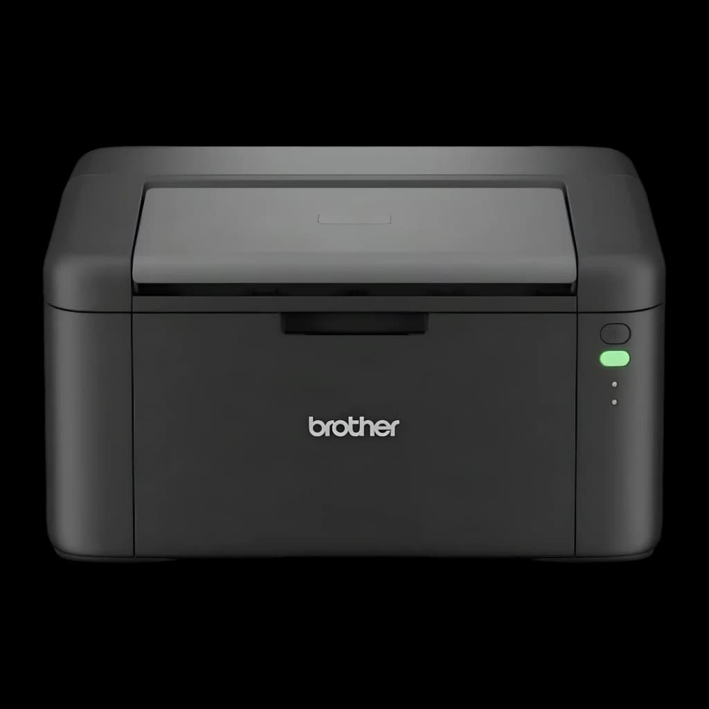 Impressora Brother HL-L1240W Laser Monocromática Preto, vista frontal: corpo compacto preto, logótipo Brother centrado