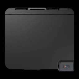 Imprimante Epson EcoTank ET-2950 Multifonction Couleur Noir, détail dessus: couvercle scanner plat et logo EcoTank en coin