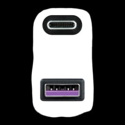 Cable Nanocable USB 2.0 USB-C a USB-A 1m 3A 480Mbit/s Negro, detalle: conectores USB-C y USB-A con lengüeta morada visibles