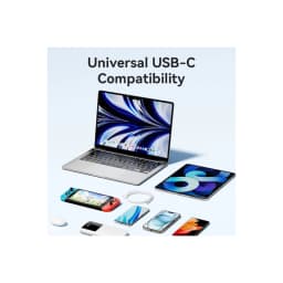 Cable usb Vention TRCWF USB-C a USB-C 2.0 1m 60W Blanco, compatibilidad: conectado a laptop, tablet, móvil, consola