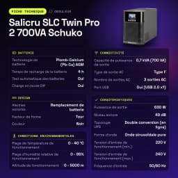 UPS Salicru SLC Twin Pro 2 700VA Schuko Dupla conversão (Online) Preto - características