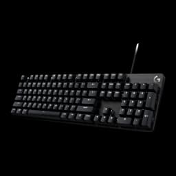 Teclado Gaming Logitech G413 SE Mecánico Logitech Tactile LED Blanco Negro, vista frontal: teclas negras con leyendas