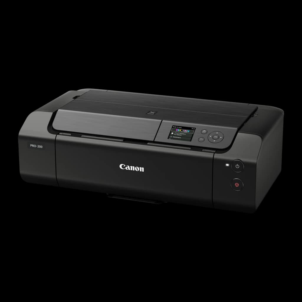 Impressora fotográfica Canon PIXMA PRO-200 A3+ Não multifunções Tinta Preto, vista frontal: corpo preto com ecrã LCD
