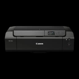 Impressora fotográfica Canon PIXMA PRO-200 A3+ Não multifunções Tinta Preto, detalhe frontal: ecrã LCD, botões de controlo