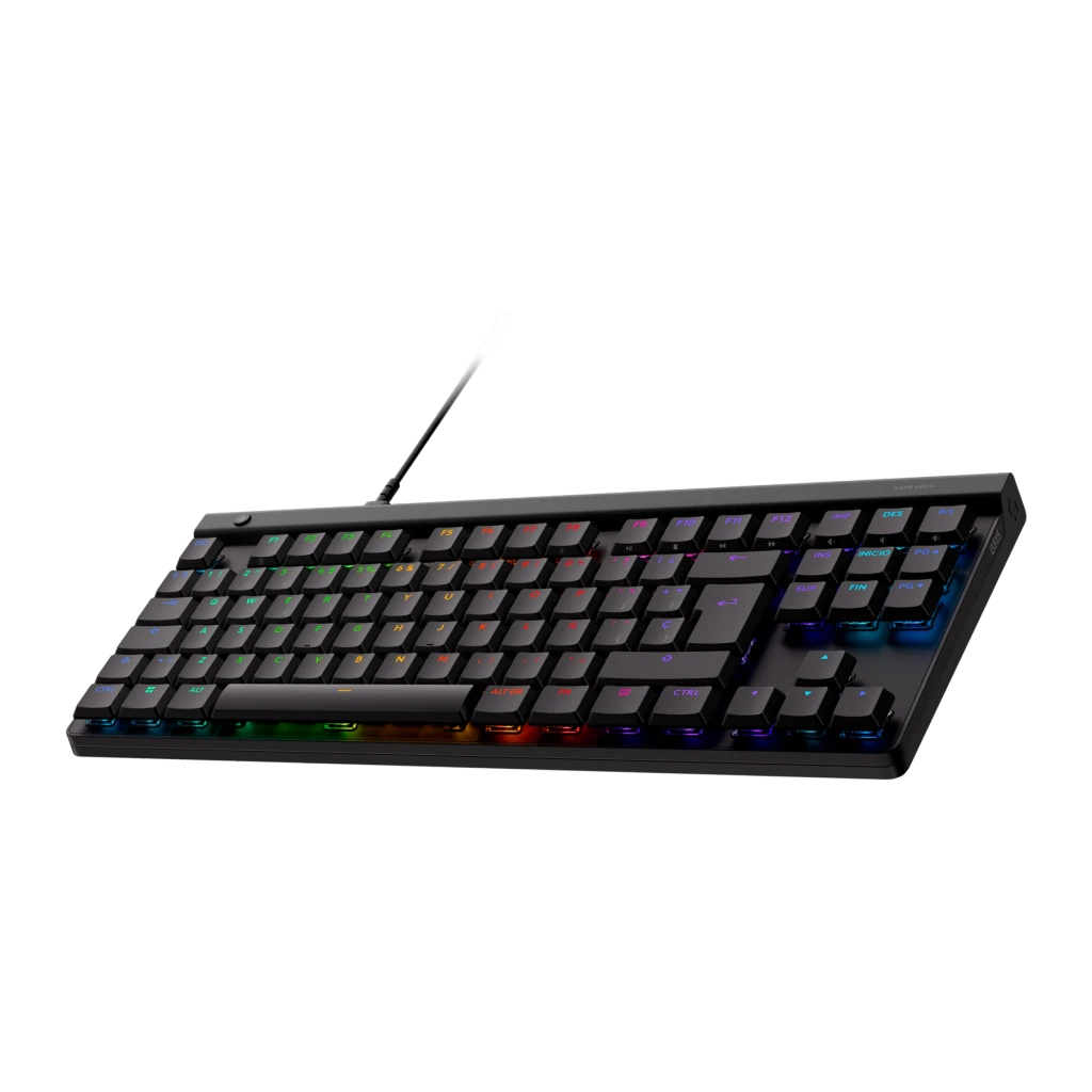 Teclado Gaming Logitech G515 TKL Inalámbrico Switch GL Tactile RGB Español Negro, detalle: vista en perspectiva