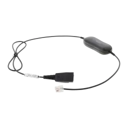 Câble adaptateur pour casques Jabra GN 1216 QD vers RJ9 Droit Avaya 9600/1600 Noir, détail: connecteur QD, fiche RJ9