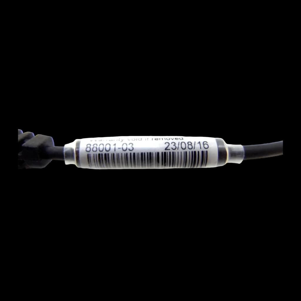 Câble adaptateur pour casques Jabra GN 1216 QD vers RJ9 Droit Avaya 9600/1600 Noir, détail: étiquette avec code-barres