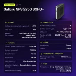 UPS Salicru SPS 2250 SOHO+ Linha Interativa 2250VA Preto - características