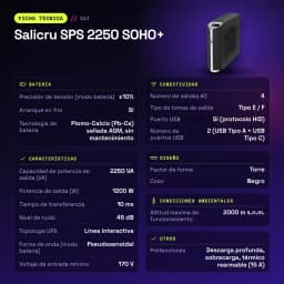 UPS Salicru SPS 2250 SOHO+ Linha Interativa 2250VA Preto - características