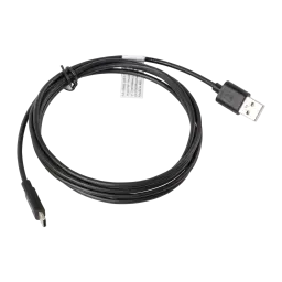 Cable usb Lanberg CA-USBO-10CC-0018-BK USB-C a USB-A 1,8m Negro, detalle: cable enrollado con conector USB-A y extremo USB-C