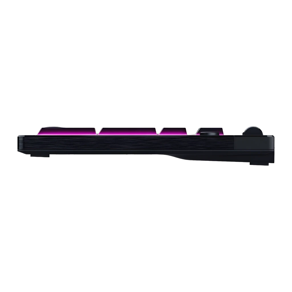 Teclado Gaming Razer BlackWidow V4 Low-Profile HyperSpeed Inalámbrico Negro, detalle lateral: perfil ultrafino