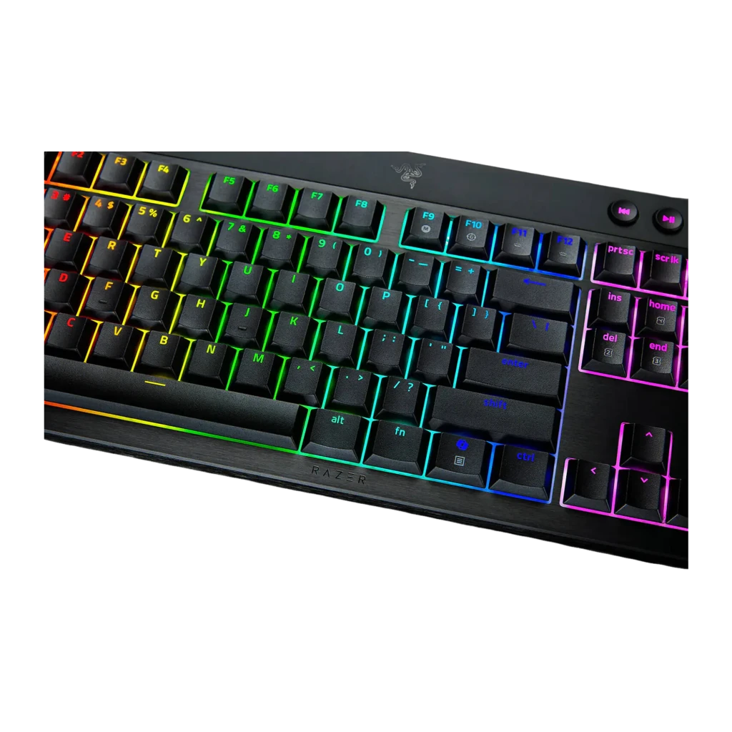 Teclado Gaming Razer BlackWidow V4 Low-Profile HyperSpeed Inalámbrico Negro, detalle: retroiluminación RGB multicolor