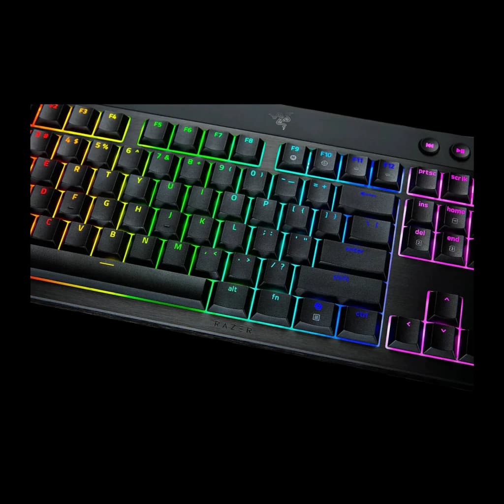 Teclado Gaming Razer BlackWidow V4 Low-Profile HyperSpeed Inalámbrico Negro, detalle: retroiluminación RGB multicolor