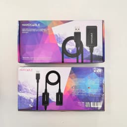 Cable prolongador Nanocable 10.01.0213 USB-A a USB-A Macho/Hembra Negro, contenido de la caja: cajas frontal y trasera