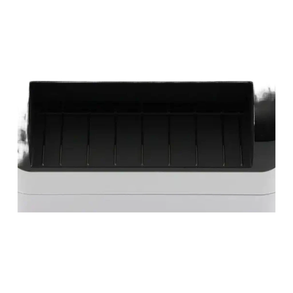 Impresora de etiquetas Brother QL-1110NWB Monocromo WiFi Bluetooth, detalle: ranuras de ventilación en la cubierta superior