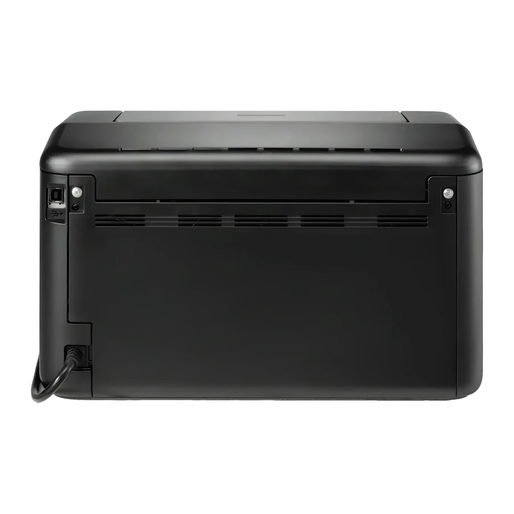 Impresora Brother HL-L1242W Láser Monocromo WiFi Dúplex Manual Negro, vista trasera: puerto USB, ranura de salida y cable