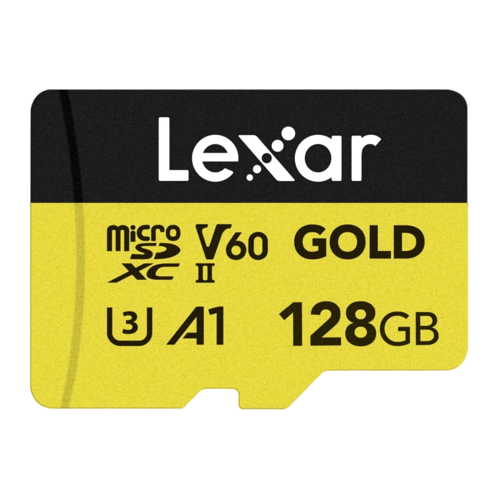 Tarjeta microSD Lexar Professional Gold microSDXC 128GB V60 U3 UHS-II
