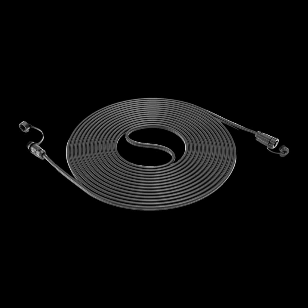 Câble d'extension d'antenne Segway Navimow Noir X3A02E, détail: câble enroulé en spirale avec deux connecteurs filetés