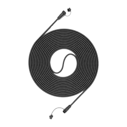 Câble d'extension d'antenne Segway Navimow Noir X3A02E, détail: câble enroulé en spirale avec deux connecteurs filetés