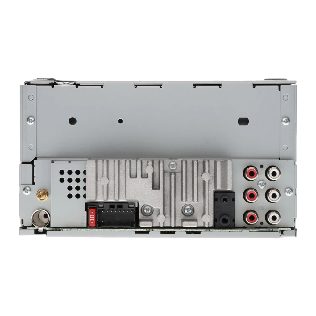 Autorradio Pioneer Negro 2DIN FH-X840DAB, vista trasera: conectores RCA, conector ISO y antena de antena FM visibles