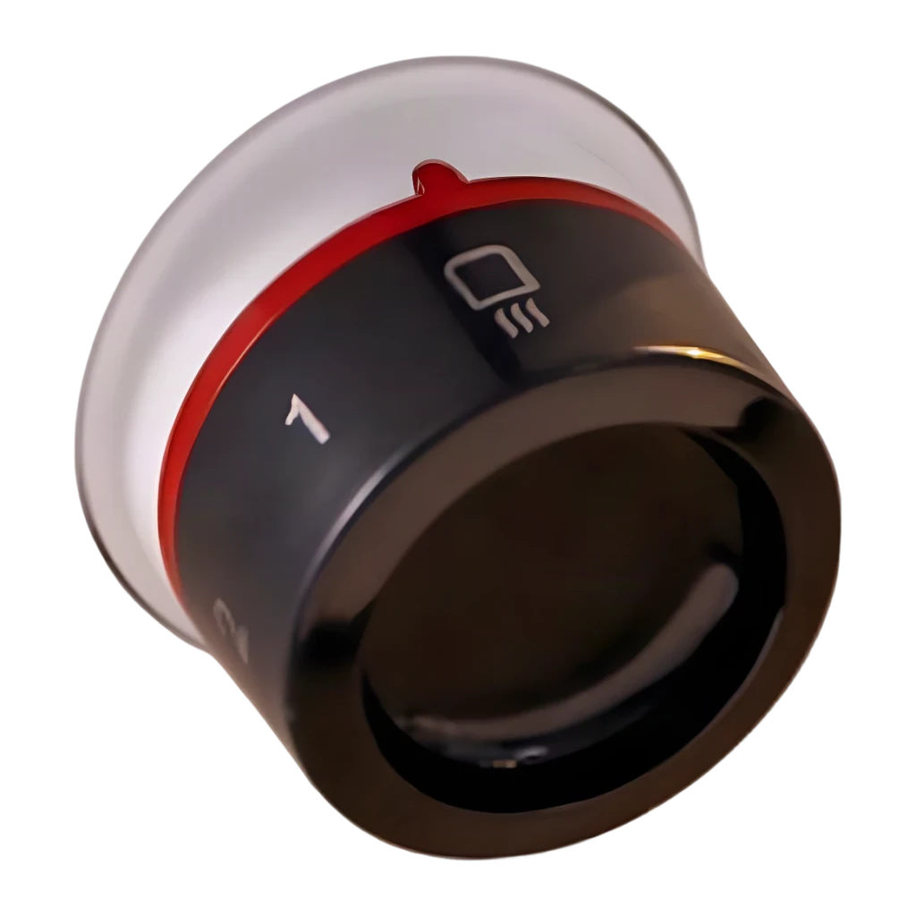 Torradeira Bosch MyMoment 950W 2 Ranhuras Branco TAT2M121, detalhe: seletor de nível de toragem com anel vermelho e ícones