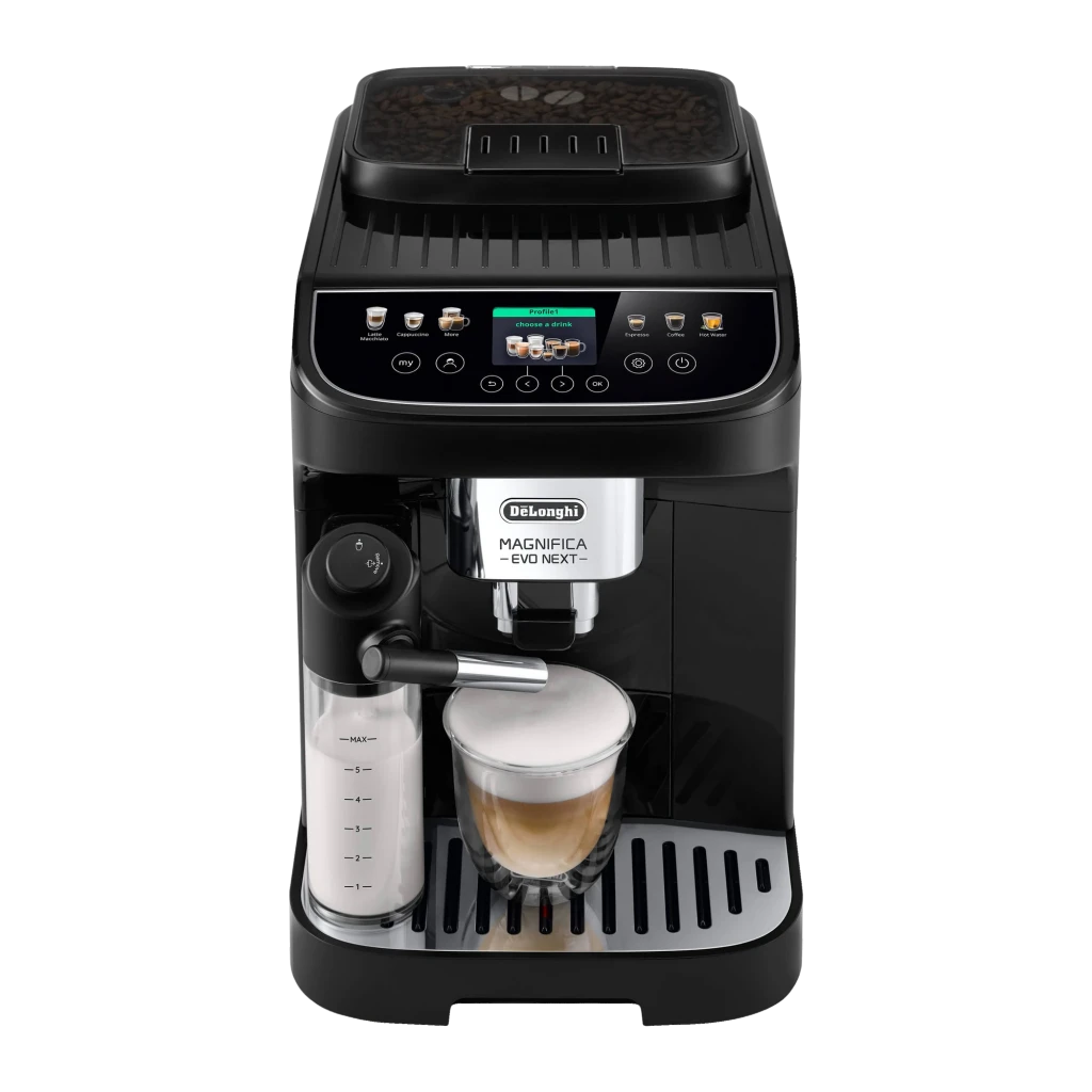 Cafetera Superautomática De'Longhi Magnifica Evo Next 1,8L Molinillo integrado Negro ECAM310.60.B, vista frontal: pantalla