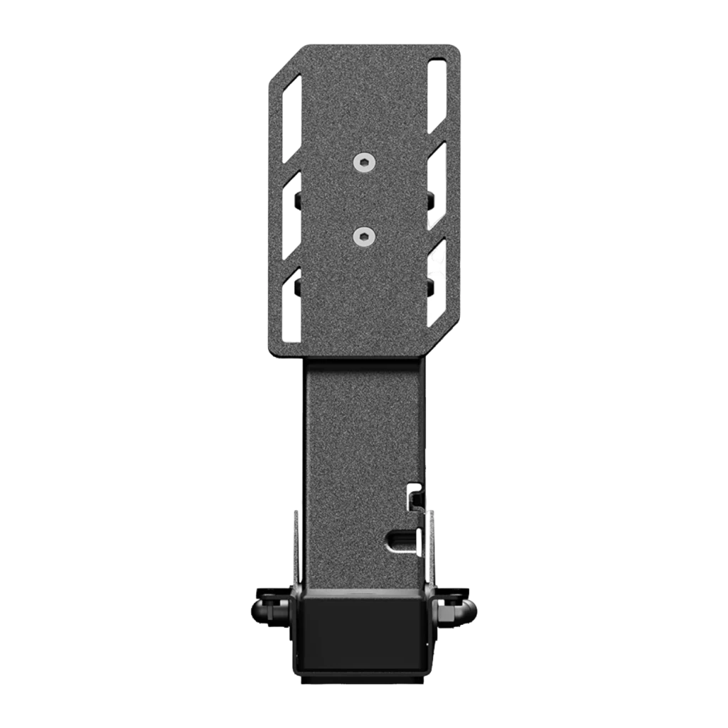 Pedal de embrague PXN PD HM C PC Negro, detalle: vista frontal con plataforma perforada, brazo metálico y base con sensor