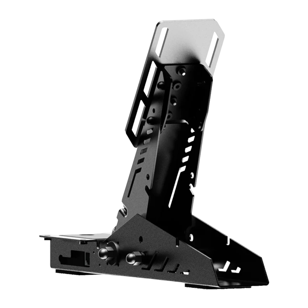 Pédale d'embrayage PXN PD HM C PC Noir, détail: structure métallique noire avec bras articulé, platine de base et mécanisme