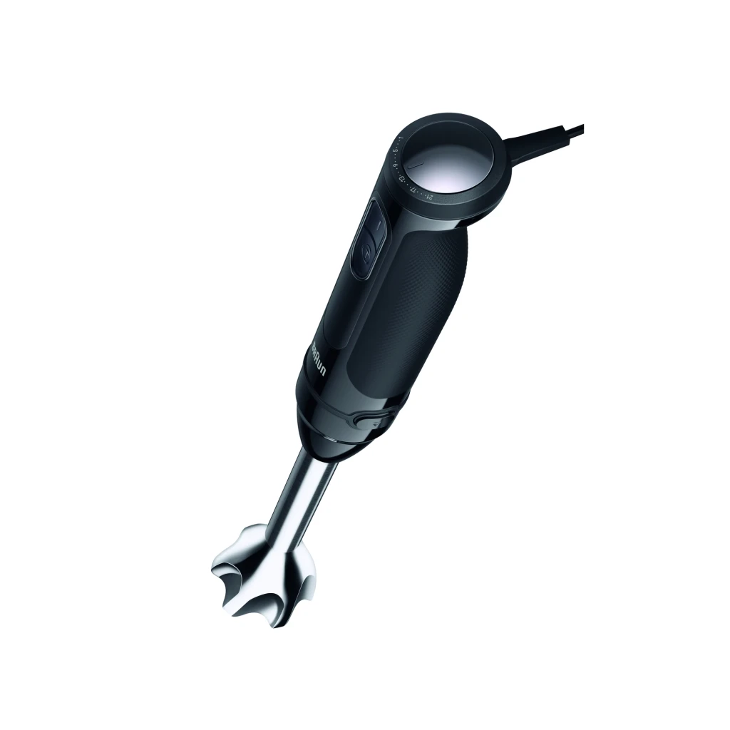 Varinha mágica Braun MultiQuick 5 0,6L 1000W 21 velocidades Aço Inoxidável MQ50202M, vista diagonal: punho preto