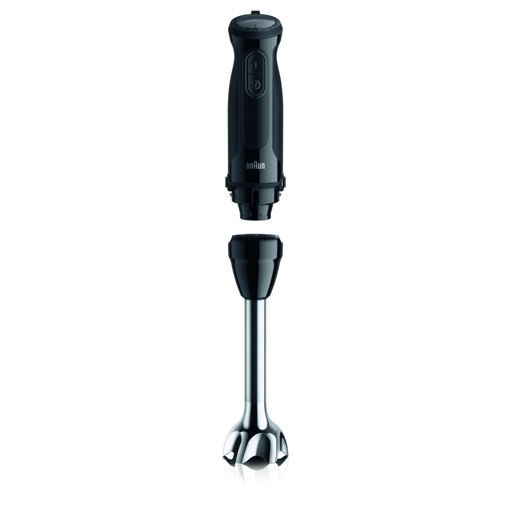 Varinha mágica Braun MultiQuick 5 0,6L 1000W 21 velocidades Aço Inoxidável MQ50202M, desmontada: corpo preto separado