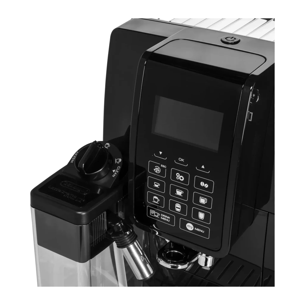 Cafetière Superautomatique De'Longhi Dinamica 1,8L Moulin Conique 13 Réglages Noir ECAM 353.75.B, détail: panneau LCD
