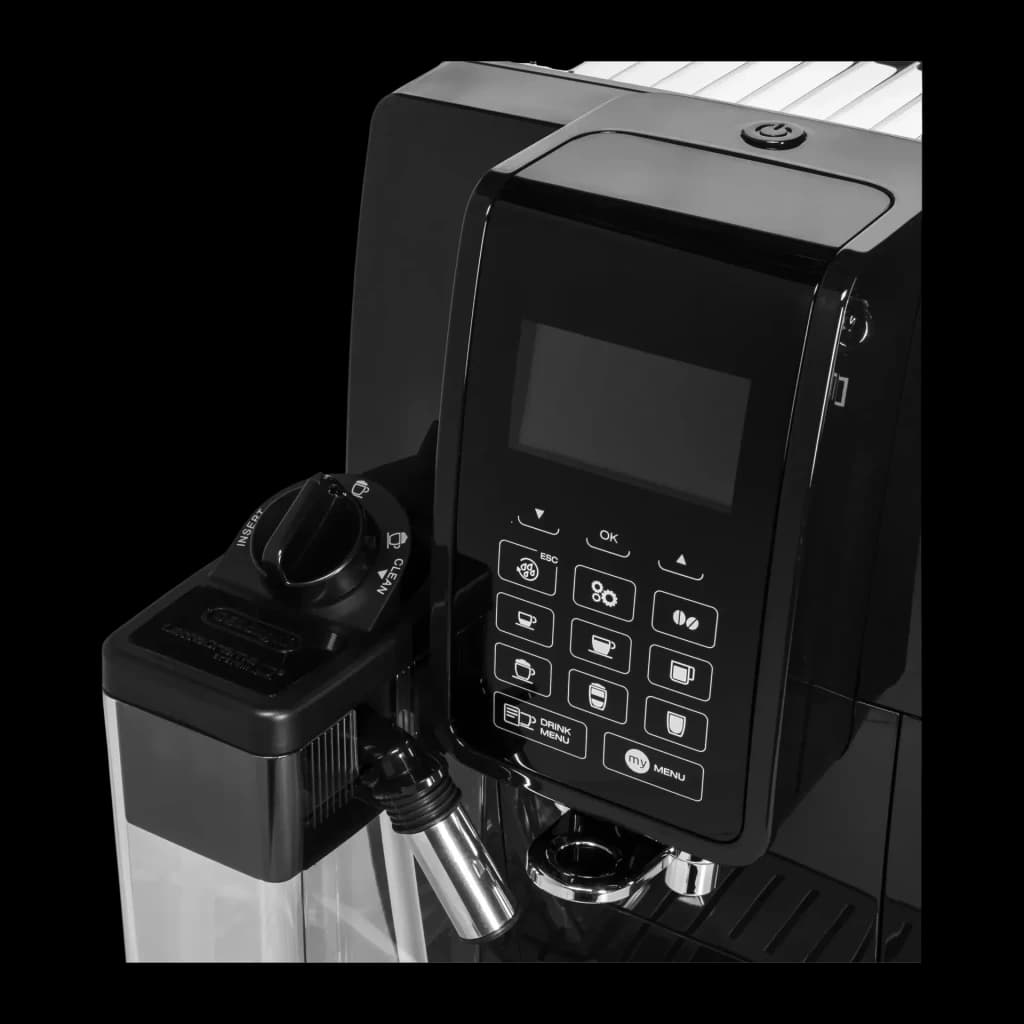 Cafetière Superautomatique De'Longhi Dinamica 1,8L Moulin Conique 13 Réglages Noir ECAM 353.75.B, détail: panneau LCD