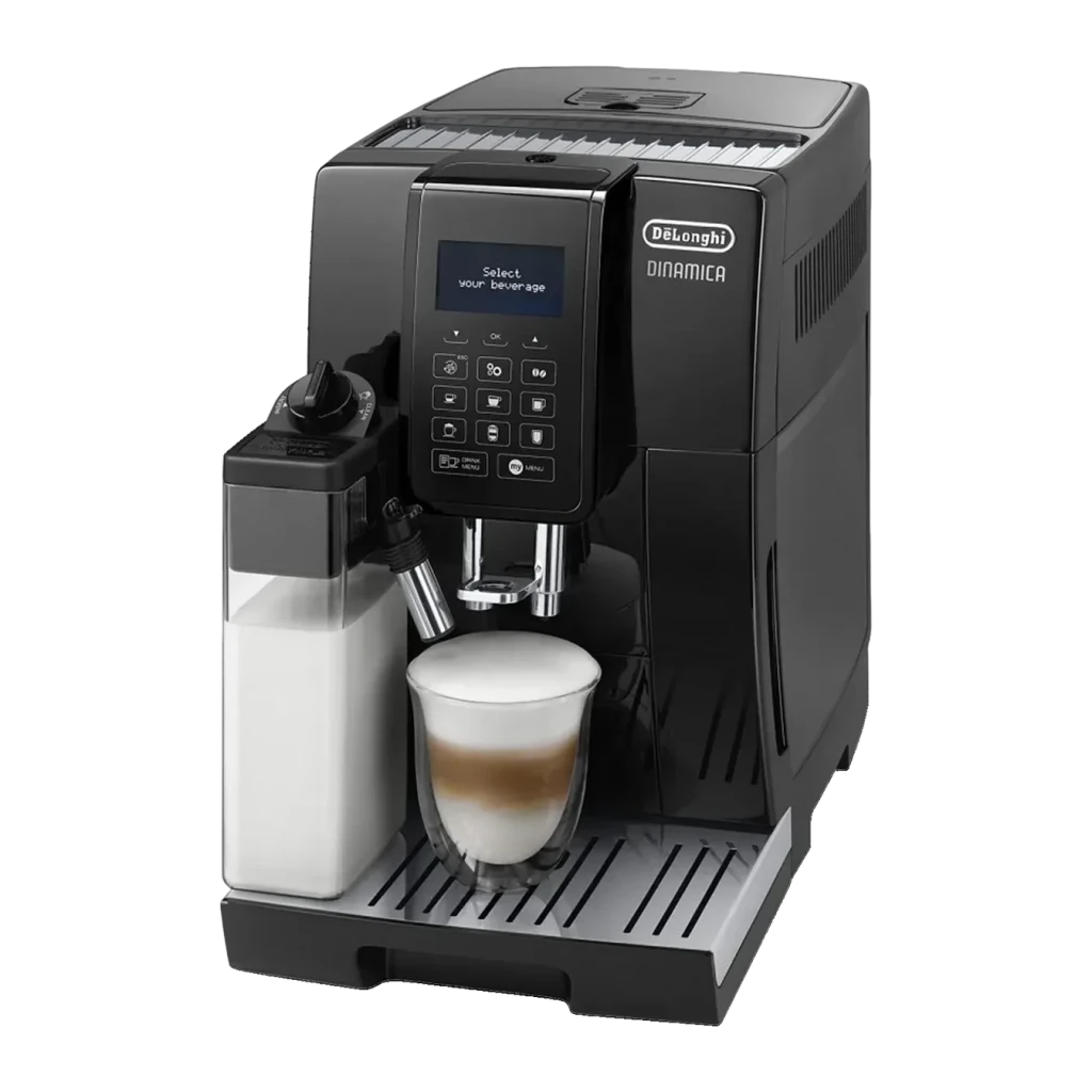 Cafetière Superautomatique De'Longhi Dinamica 1,8L Moulin Conique 13 Réglages Noir ECAM 353.75.B, détail: panneau LCD