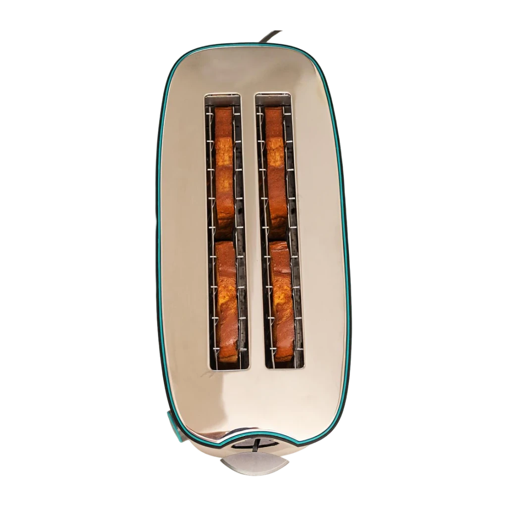Tostadora Cecotec Toast&Taste Extra Double 1350W 4 Rebanadas Negro 02180, detalle cenital: 2 ranuras largas con rebanadas
