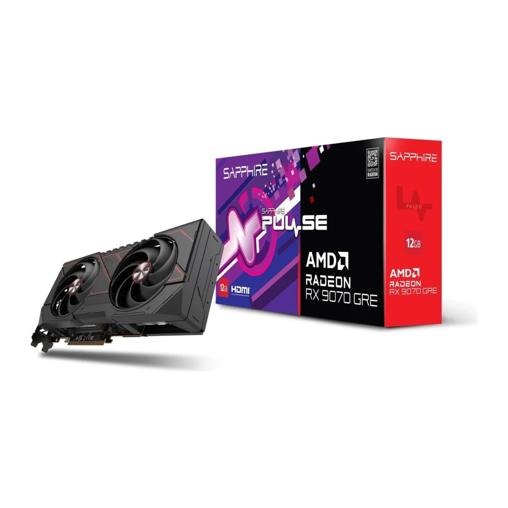Sapphire Pulse Radeon RX 9070 GRE OC 12GB GDDR6 Negro