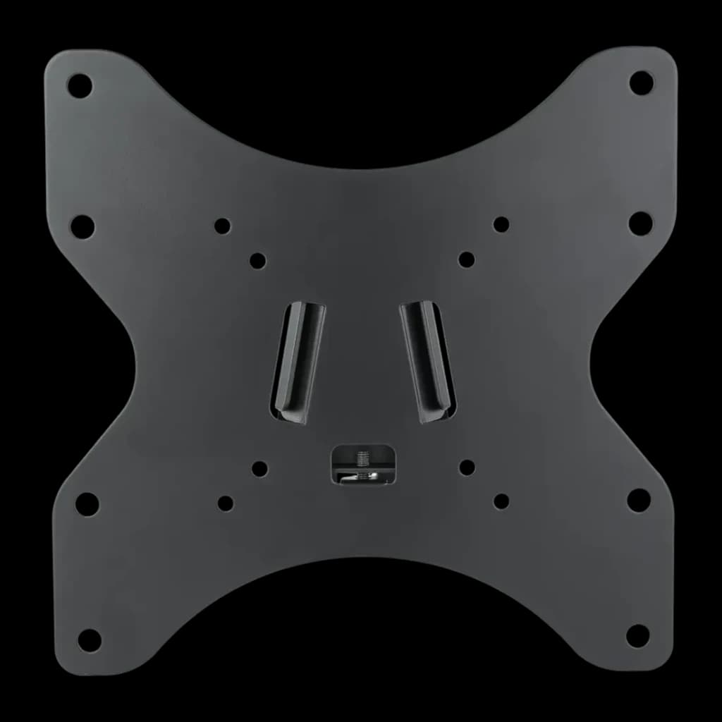 Support TV TooQ Noir Fixe 23-42 pouces 200x200mm LP1242F-B, vue arrière: plaque métallique avec fentes d'accrochage et trous