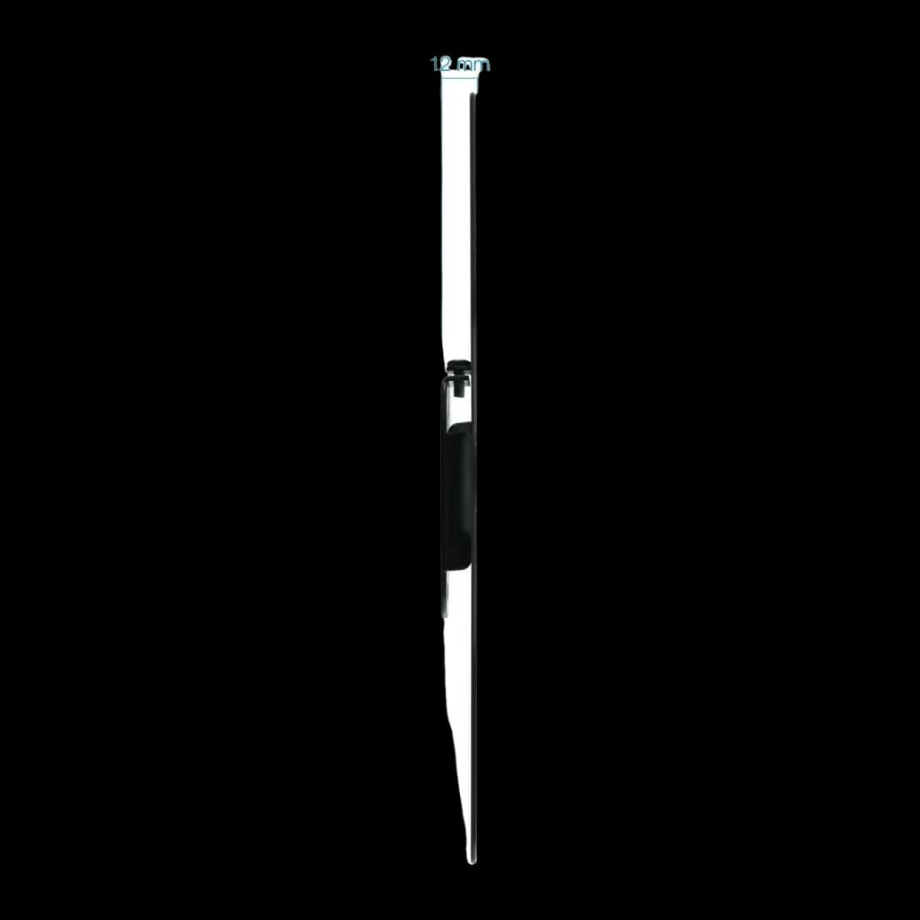 Support TV TooQ Noir Fixe 23-42 pouces 200x200mm LP1242F-B, détail profil: épaisseur ultrafine 12mm avec vis centrale visible