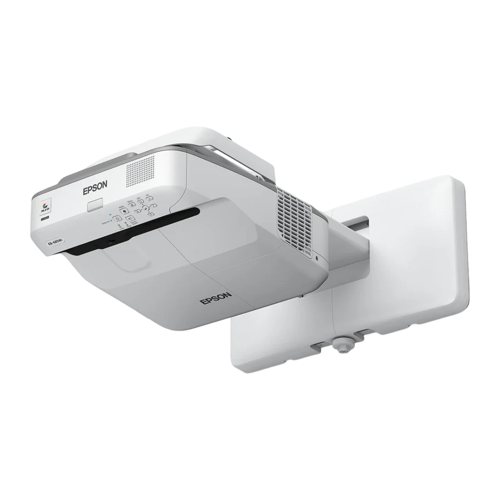 Proyector Epson Tiro Ultracorto 0,28:1 WXGA 1280x800 3500 Lúmenes ANSI 3LCD Blanco EB-685Wi, detalle: vista en perspectiva