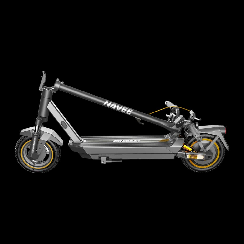 Patinete Eléctrico NAVEE GT3 350W 50km 25km/h 10 pulgadas Negro, detalle: vista lateral plegado, manillar bajado